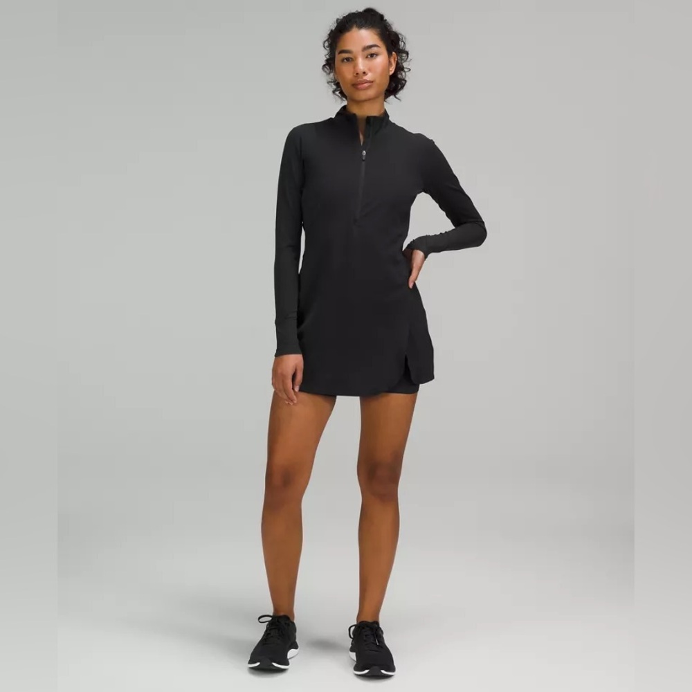 NWT size 4 Lululemon Nulux Long Sleeve Tennis Dress BLK